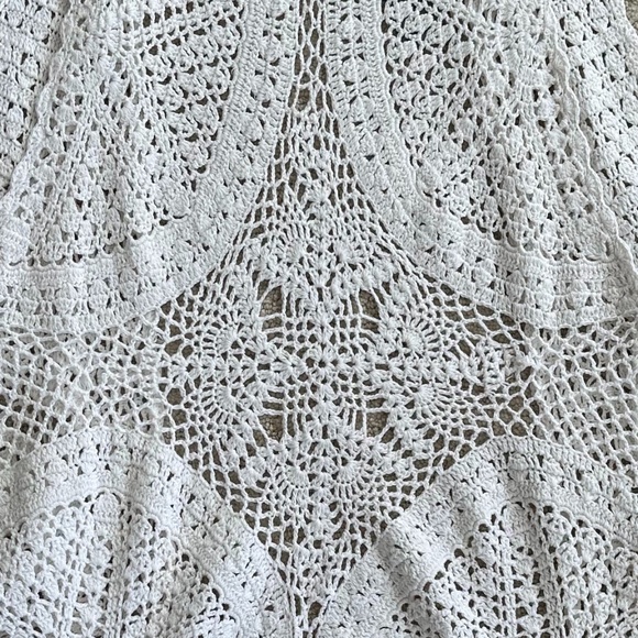 Joseph A. Crochet Open Vest/Duster White Size Medium NWT - Picture 7 of 11